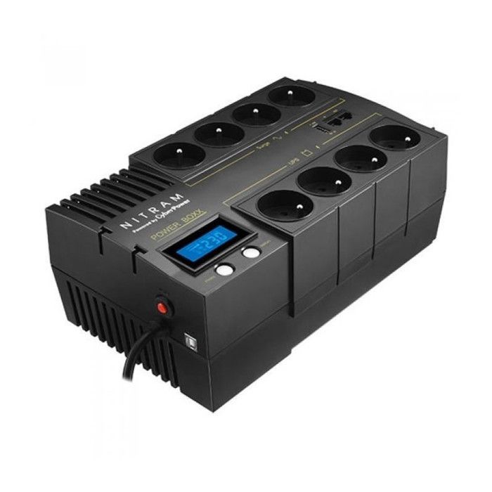Onduleur – NITRAM – POWER BOXX 700VA – 8 prises – Écran LCD – AVR