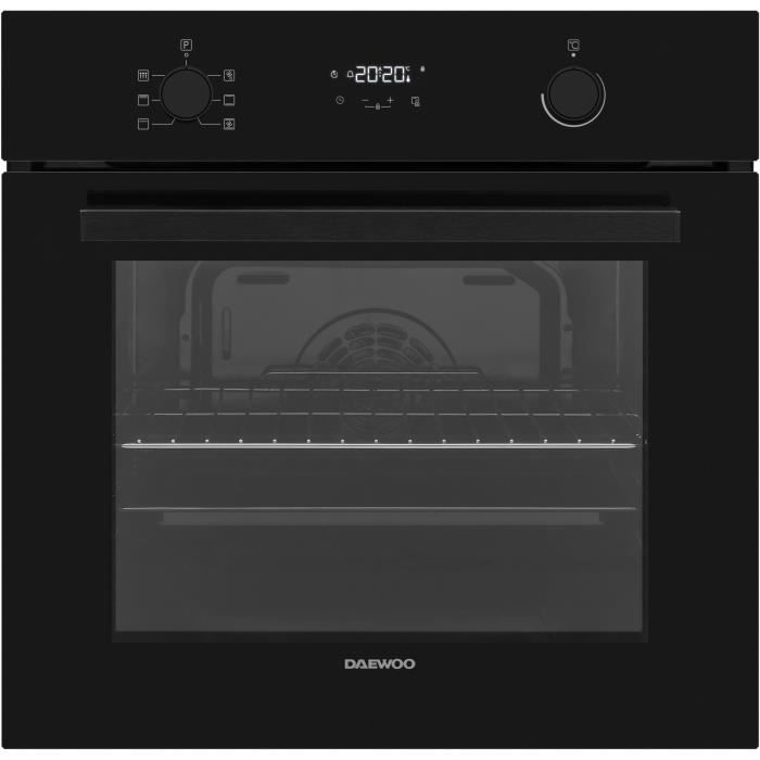Four encastrable - Pyrolyse - Chaleur tournante - DAEWOO - BO6PR27GBNL - Noir - Porte froide - 595 x 575 x 595 cm