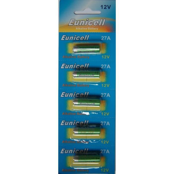 Piles Alcalines 27A 12V – Lot De 10, Tension 12V, Capacité 26mAh, Pour Porte-clés, Réveils, Sonnettes