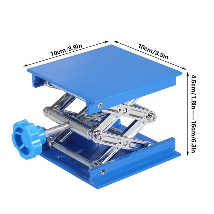 Plateforme élévatrice Réglable Pour Labo - En Alliage D'aluminium, Capacité 30 Kg, Hauteur 26-90 Mm