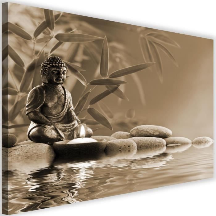 Tableau XXL méditation : tableau bouddha zen grand format
