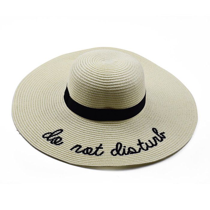 Chapeau De Soleil Femme YINYIFANS Personnalisable - Paille Pliable Large Bord UPF50+