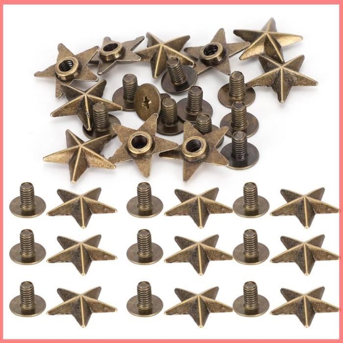 Clous Rivets Ronds à 4 Griffes Spiral Antic Bronze - Ø9 Mm - Lot Neuf - Fabrication Française