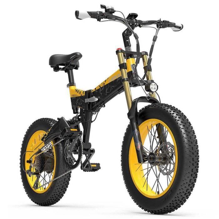 LANKELEISI X3000 PLUS 1000WE-VTT 40KM-H 130KM 17.5AH noir et jaune noir jaune