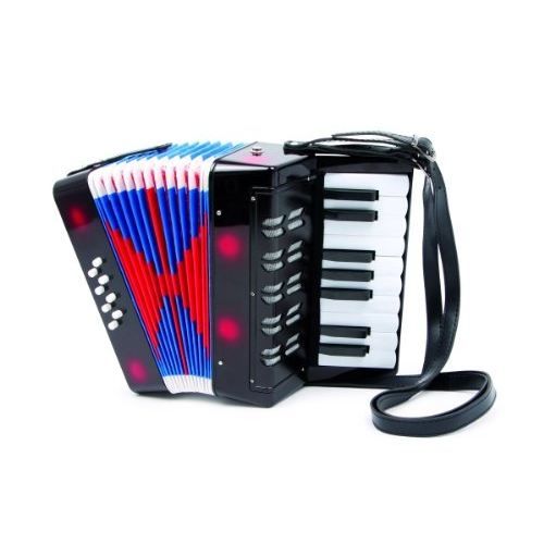 LIEKE Accordéon à 10 touches pour enfants, instrument de musique, mini accordéon pour enfants débutants (noir LIEKE Accordéon à 10 touches pour enfants, instrument de musique, mini accordéon pour enfants débutants (noir