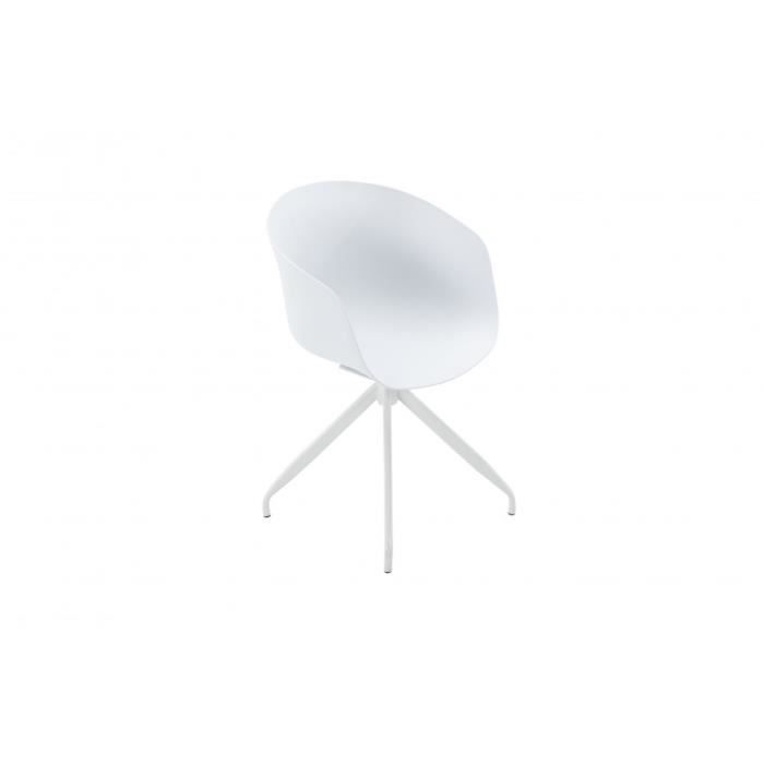 chaise pivotante loungitude - bob - blanc - contemporain - design - a roulettes