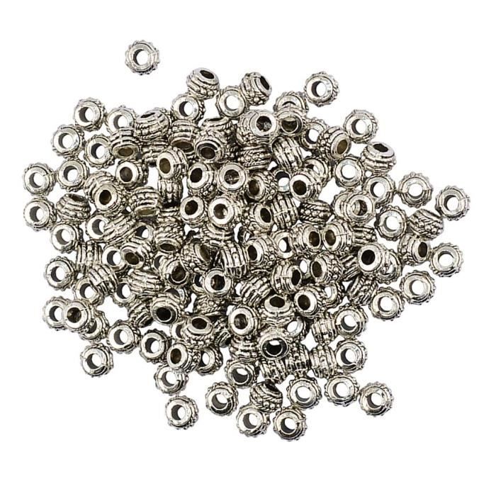 3153 Pcs Perles a Ecraser pour Bijoux Perles a Sertir Intercalaire en