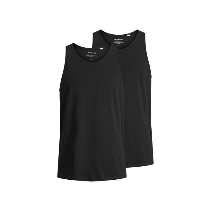 JACK & JONES Lot De 3 Débardeurs Homme - 100% Coton - Coupe Normale Confortable