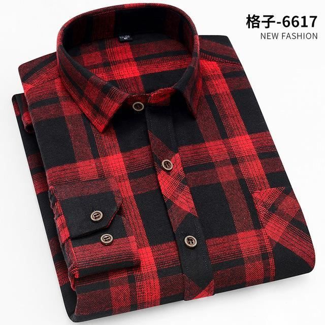 JEETOO Chemise à Carreaux Homme Manches Longues Flanelle - Slim Fit Casual Chaude Pour Bureau Et Occasions