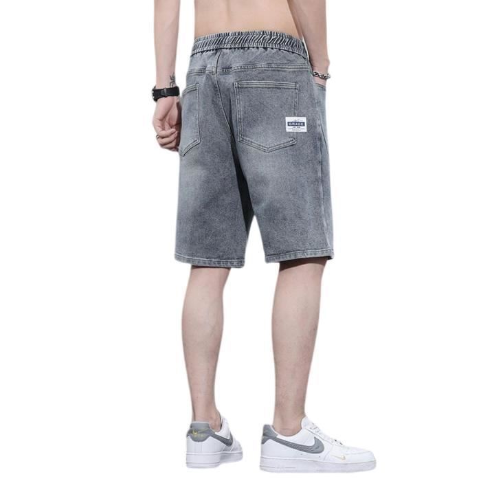 Short Homme ZOXOZ - Coton/lin Extensible, 6 Poches Dont 2 à Rabat, Taille élastique Avec Cordon - Confort Et Style Décontracté