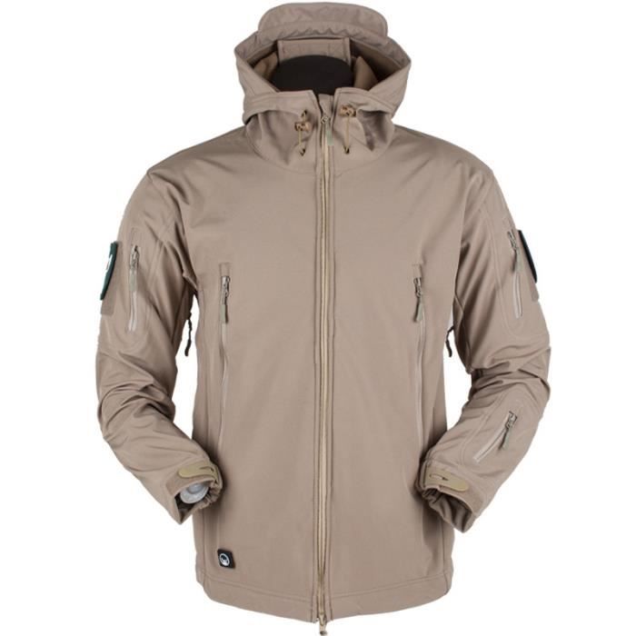Veste Softshell Homme Imperméable Et Respirante - Coupe-vent Pliable Avec Capuche, Pour Randonnée, Trekking, Quotidien - 7