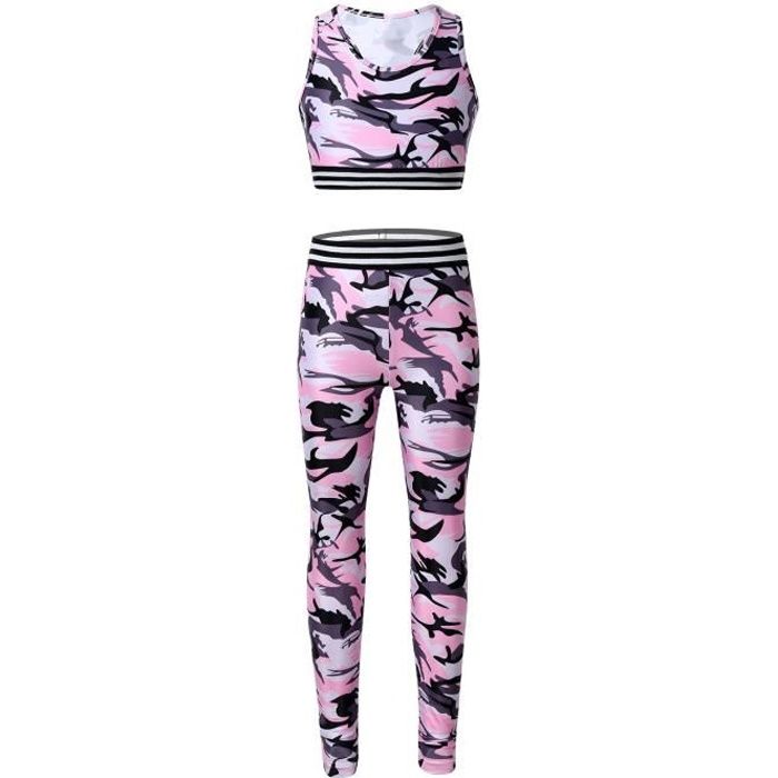 Survêtement,Camouflage Yoga ensemble femmes sans couture Fitness Yoga  soutien gorge Sport - Type 1875 set purple Blanc - Cdiscount Prêt-à-Porter