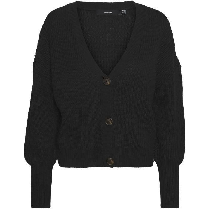 vero moda knit cardigan en maille - femme - noir