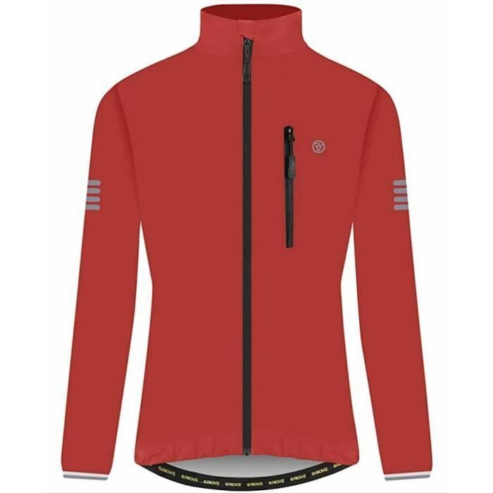 veste de cyclisme coupe-vent réfléchissante haute visibilité proviz pour hommes et femmes - rouge - taille s