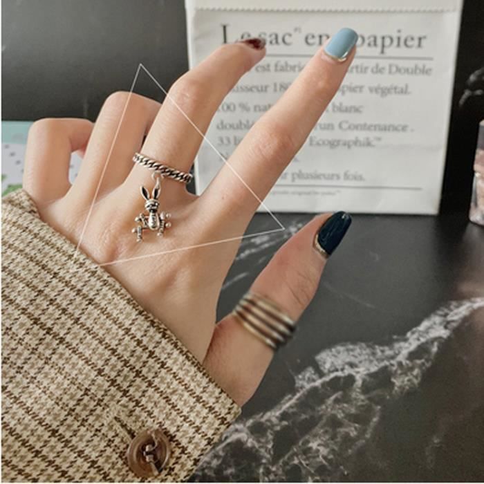 CLISPEED 1 Pièce Bague Acier Chic Pour Homme Et Femme Anneau