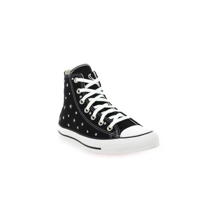 Baskets Converse Chuck Taylor All Star Embroidered Stars CONVERSE Noir Blanc Lacets Mixte