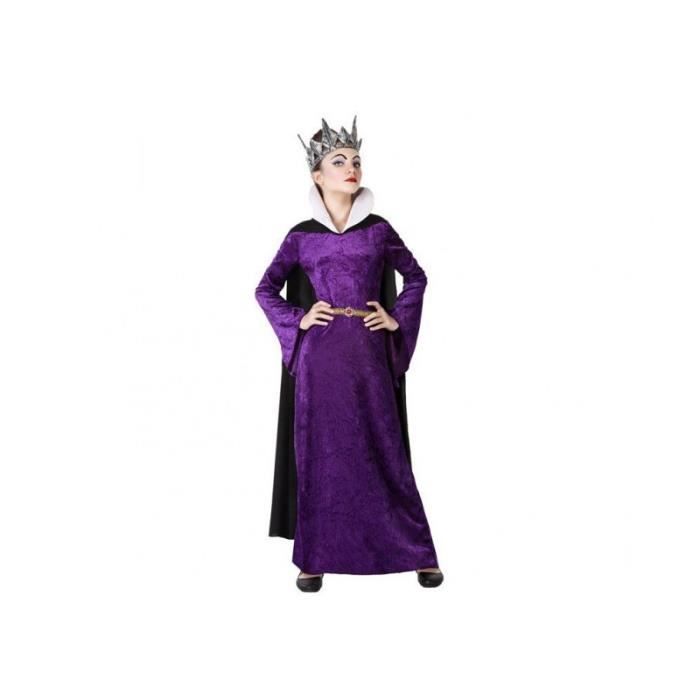 déguisement reine cruelle pour enfant 3-4 ans ac-déco - robe avec cape et ceinture en or - violet en polyester