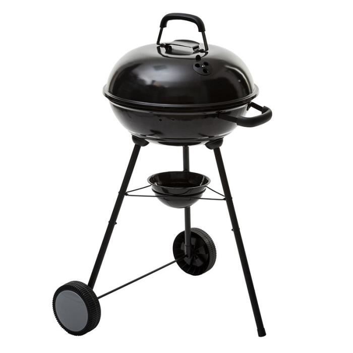 Barbecue à charbon - NEKA - Feijoa D43 - Cuisson grill et four - Noir