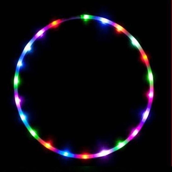 LED Cerceau de Fitness Hoop (UltraGrip/Glitter) Travel Hula Hoop - Pliable Hula Hoop Pondéré, Pour Aerobic et Hoop Danse :90cm