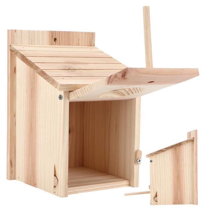 Meilleurs prix pour Nichoir en bois extérieur - OMABETA - Nichoir en bois innovant - Naturel et sûr - Oiseau sauvage