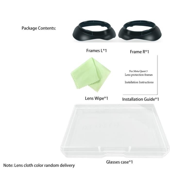Lentilles antilumière bleue antiadhésives pour Meta Quest 3,lentilles myopes,accessoires VR