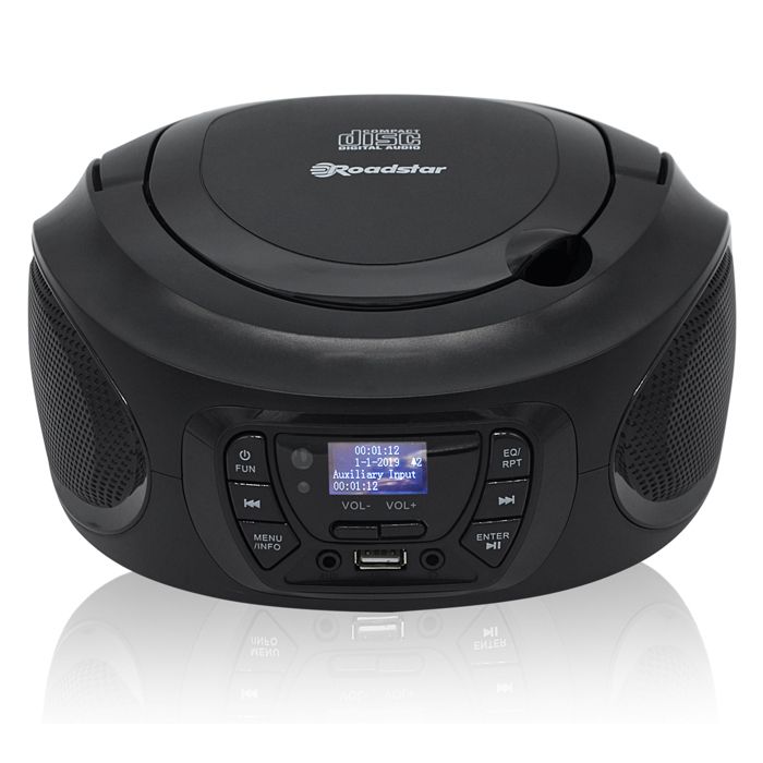 Micro-chaîne Vintage Roadstar - Radio DAB+/FM, CD, Bluetooth - Design Rétro En Bois - 11