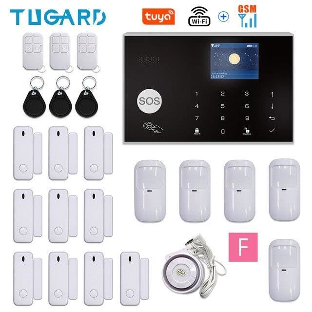 RUMOCOVO® TUGUARD – système d'alarme de sécurité domestique sans fil, wi-fi, GSM, avec télécommande, anti-cambriolage version 3