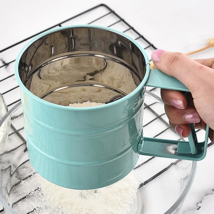 Tamis à Farine En Acier Inoxydable WideSmart - 40 Mailles - Avec Cuillère - 20 Cm