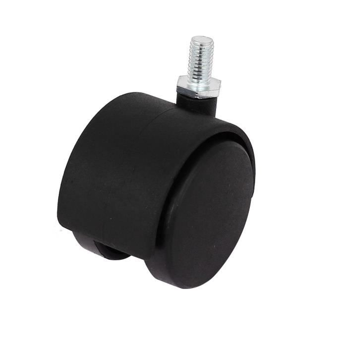 MESO Roulette Pivotante En Plastique Gris Avec Filetage - 100mm - 100kg | Roues Roulettes Outlet