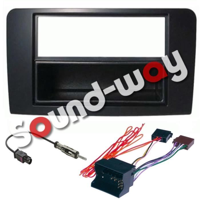 Sound Way Kit Montage Adaptateur Cadre de Radio façade autoradio 1 DIN Ford  Focus/Fiesta/Mondeo/Escort/Transit Électronique embarquée Auto et Moto