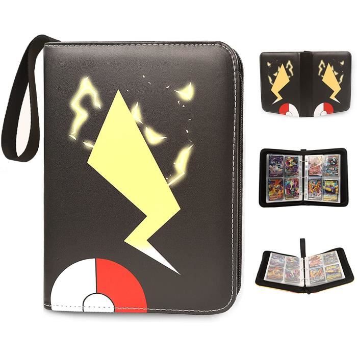 Album de cartes à collectionner pour cartes à collectionner - 360 pochettes transparentes - Classeur étanche pour cartes Pokémon - Cartes à collectionner - Cartes d'album de collection (noir