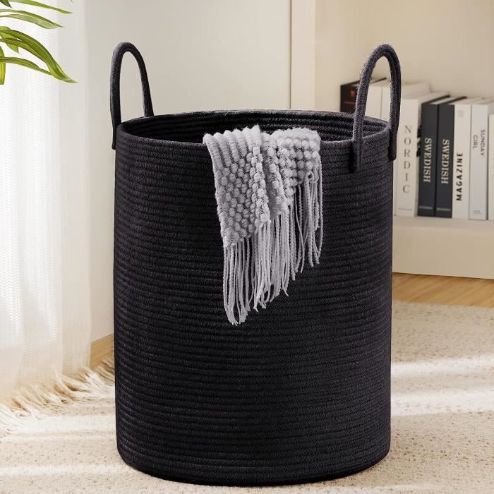 Panier à Linge en Corde de Coton / Grande Capacité Bac de