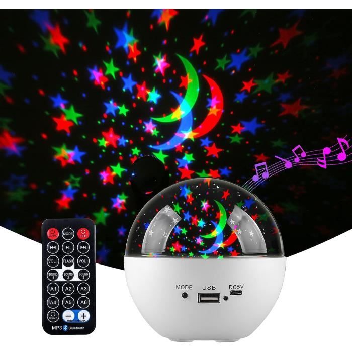 Projecteur Ciel Etoile, Veilleuse Enfant Bébé Avec Télécommande, Bluetooth Lampe Led Decoration Chambre Aesthetic, 10 Lumiere - Puériculture & Eveil Bébé