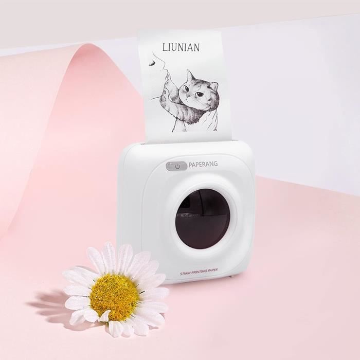 Imprimante Photo Portable, Mini imprimante de Poche Bluetooth avec
