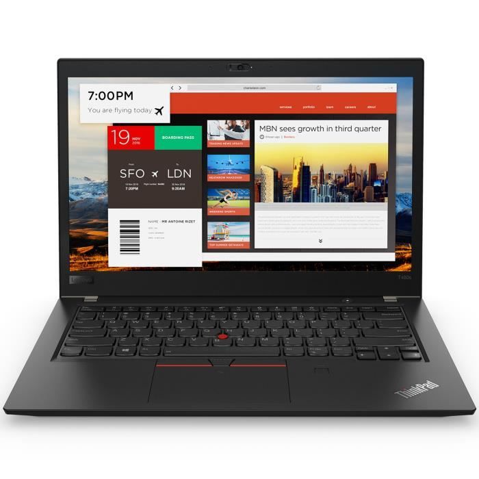 PC PORTABLE 14 Full HD Lenovo ThinkPad T480s Core i5-8250U - RAM 8Go DDR4 - SSD 256Go - Win 10 Pro - Thinkpad