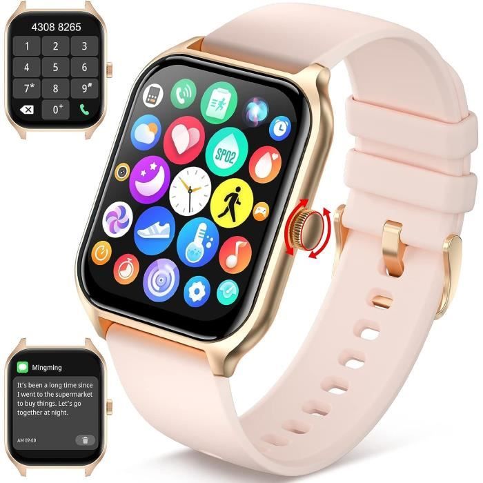 Montre Connectée Repondre Appel Bluetooth Et Sms, 1.96 Smartwatch Sport  Tactile Homme Femme Avec Assistant Vocal-Podomètre-S[H1376] - Cdiscount  Téléphonie