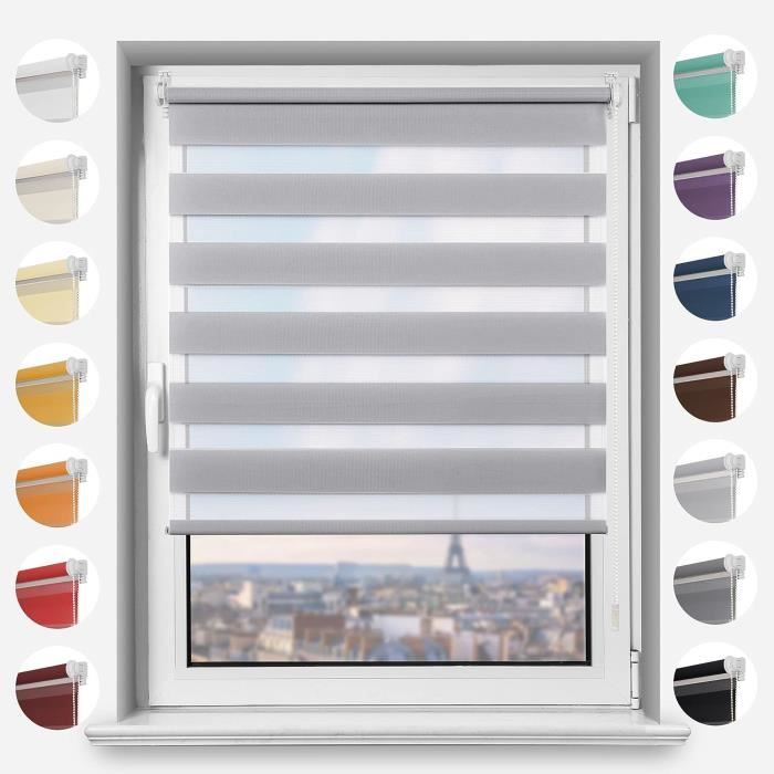 Stor doubl nroulur sans prçag fnêtr Duo Rollo 100x150 cm vrt