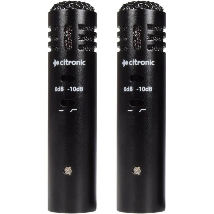 Lot De 2 Mini Microphones 3.5mm EMagTech - Stéréo Réglable 360° Avec Couvercle Éponge, Plug And Play Pour Ordinateur Et Carte Son