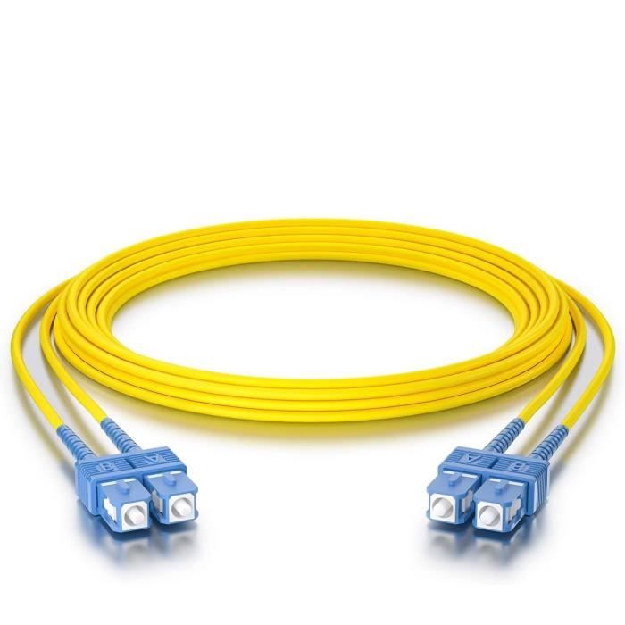 Os2 Sc À Sc Câble Fibre Optique 1M, 9-125 Monomode Duplex Jarretière ...