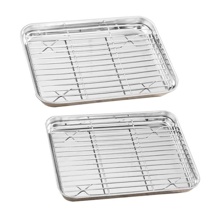 PLAT POUR FOUR Lot de 2 plateaux de cuisson et grille Cdiscount Maison