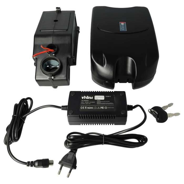 vhbw Batterie design grenouille + support + chargeur compatible avec divers vélos électriques (Lidl) avec batterie frog 24V (10,4Ah,