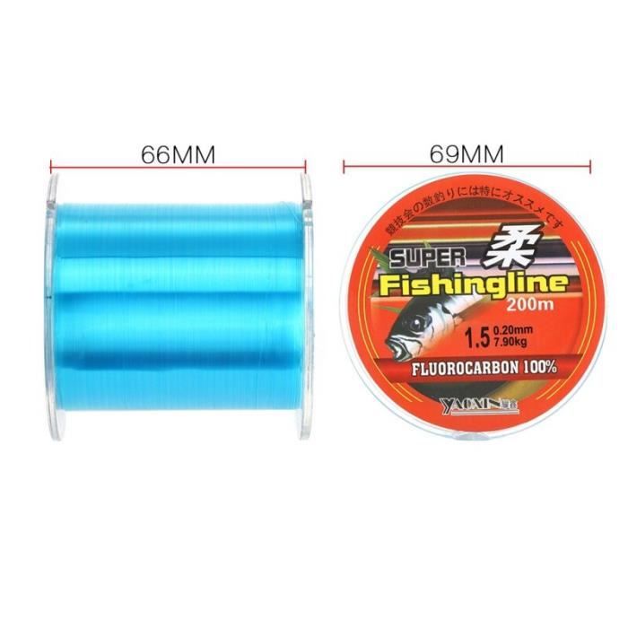 300M-0.5mm -Ligne de pêche en Nylon Durable,Monofilament de fluorocarbone, pêche en mer,roche,bleu,Balight,100-200-300-500M - Cdiscount Sport