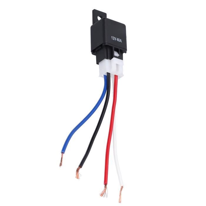 Relais étanche 4 Broches 30A - Compatible 12V/24V, Avec Fusible Et Harnais - Pour Phares, Compresseur, Klaxon (voiture, Camping-car) - 5