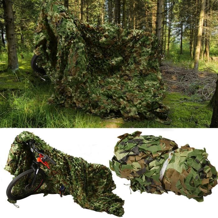 XUE Filet de camouflage jungle pour enfants 3 x 2 m le tir Filet de camouflage militaire en tissu Oxford la chasse Idéal pour le camping Pour cachette et chambre à coucher
