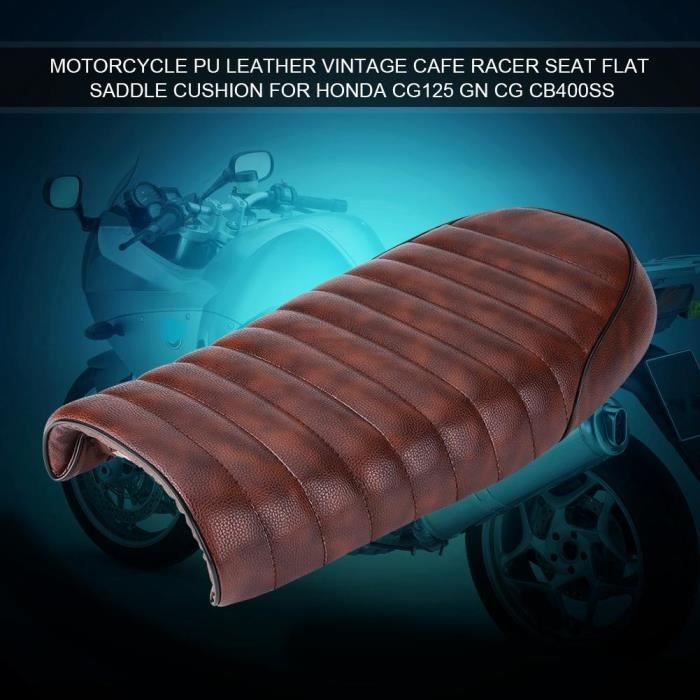 Siège De Moto Cuir PU Racer Selle Vintage Siège De Café Pour Honda