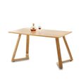 Table à manger rectangulaire scandinave bois - Trevi - DESIGNETSAMAISON-1