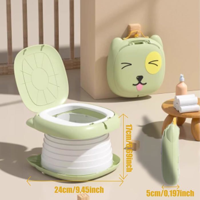 SOSINYA Reducteur Toilette Enfant Wc Petit Pot Voyage Siège Rehausseur Cuvette Bébé Avec Sac pour Garçon et Fille Intérieur Extérieur,toilette enfant,pot bebe toilette,toilette portable (A