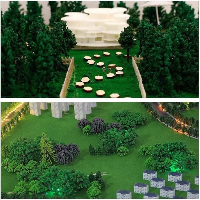 Lot De 100 Arbres Miniatures Échelle N - Décor Parfait Pour Trains Miniatures, Paysages Et Maquettes