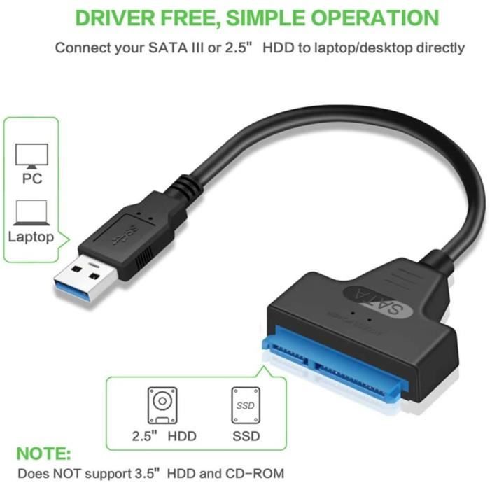 Convertisseur USB Vers M.2 SATA Pour Raspberry Pi – Adaptateur SSD NGFF SATA, Compatible Tous Modèles Pi, Vitesse 480 Mb/s