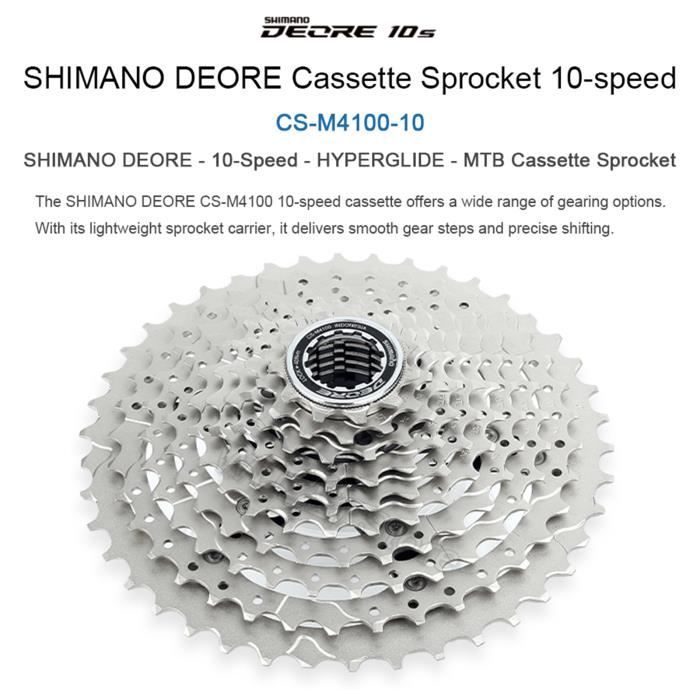 Cassette Shimano Deore M4100 10 Vitesses 11-46 Dents - Occasion Bon état